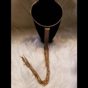 Long fringe necklace